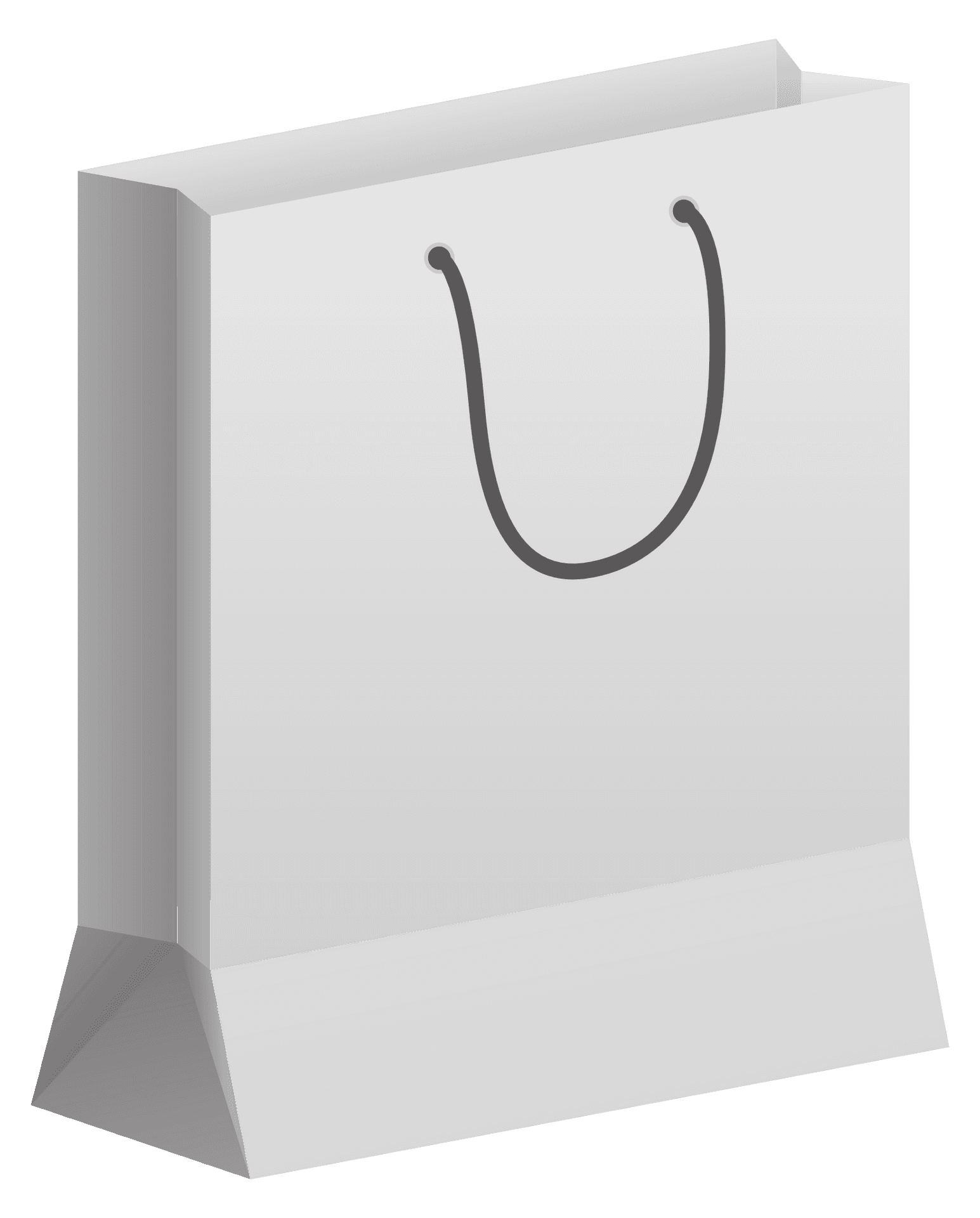 Blank Paper Shopping Bag PNG Image