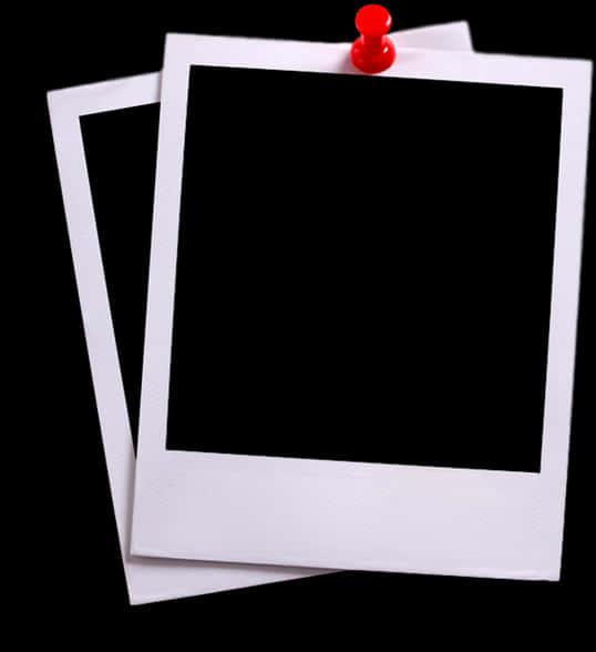 Blank Polaroid Frames Pinned PNG Image