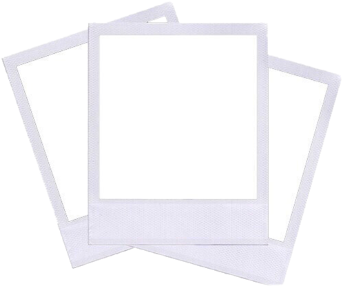 Blank Polaroid Frames Stacked PNG Image