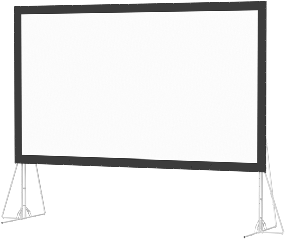 Blank Projection Screenwith Tripod Stands PNG Image