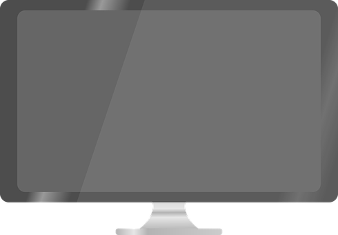 Blank Screen Television Display PNG Image