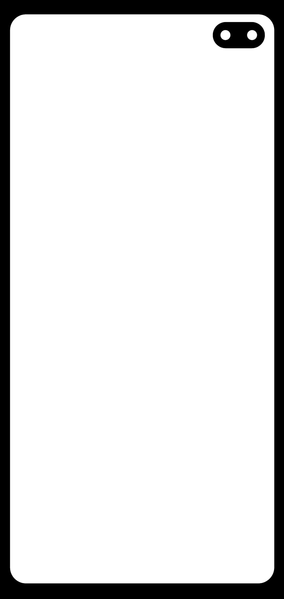 Blank Smartphone Screen Template PNG Image