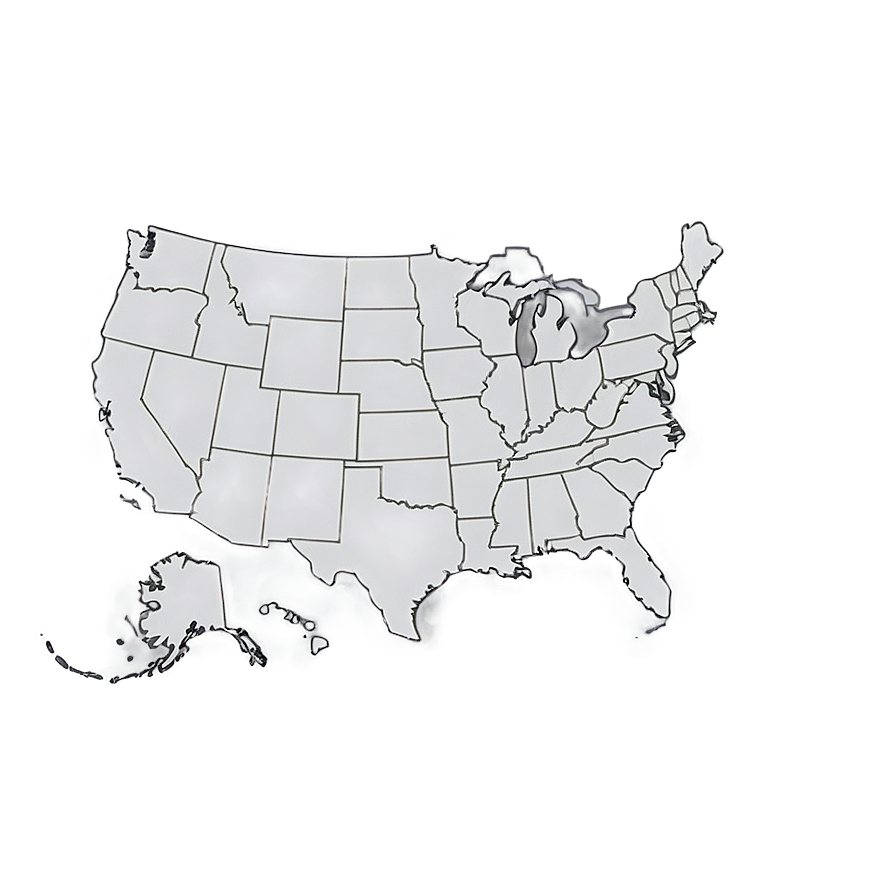 Blank Us Map Outline Png 06262024 PNG Image