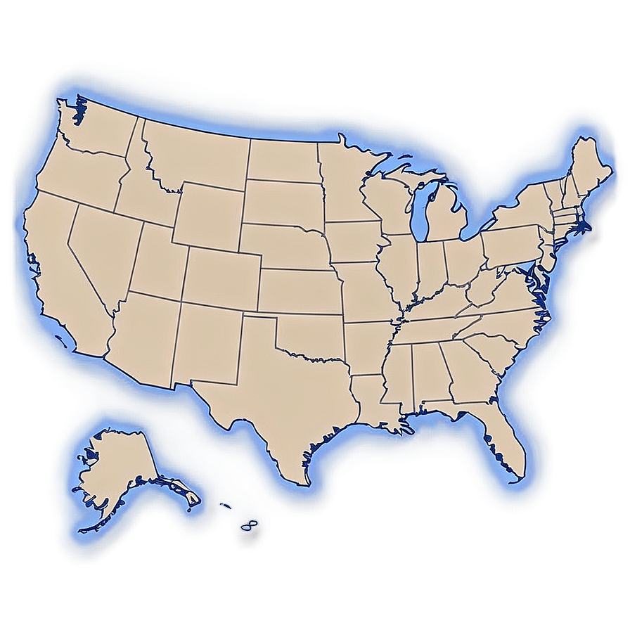 Blank Us Map Outline Png Gtw47 PNG Image