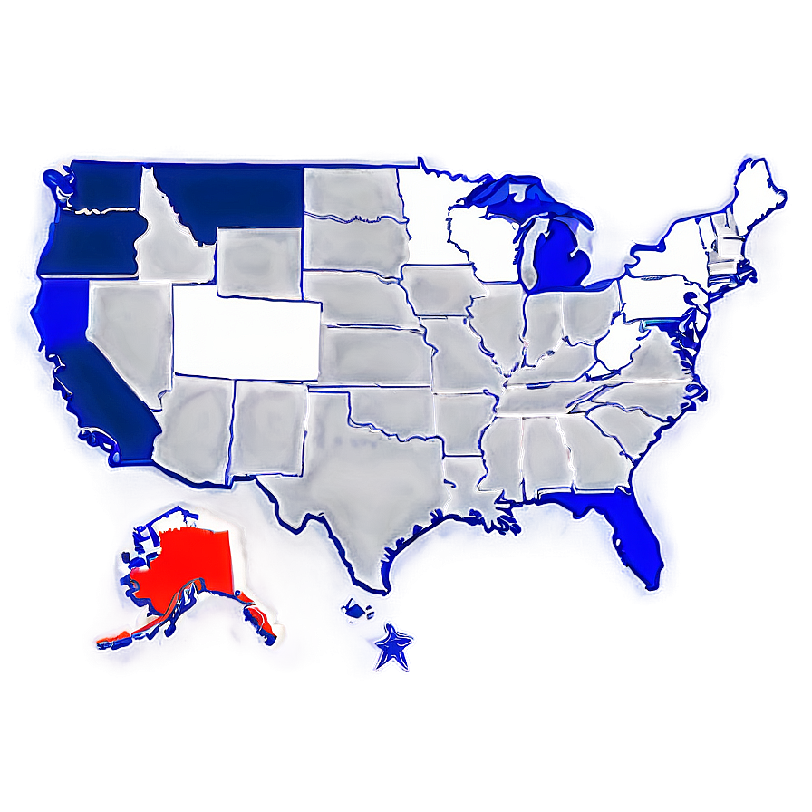 Blank Usa States Map Png Fro22 PNG Image