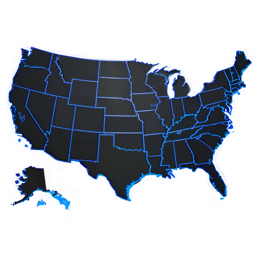 Blank Usa States Map Png Ohd PNG Image