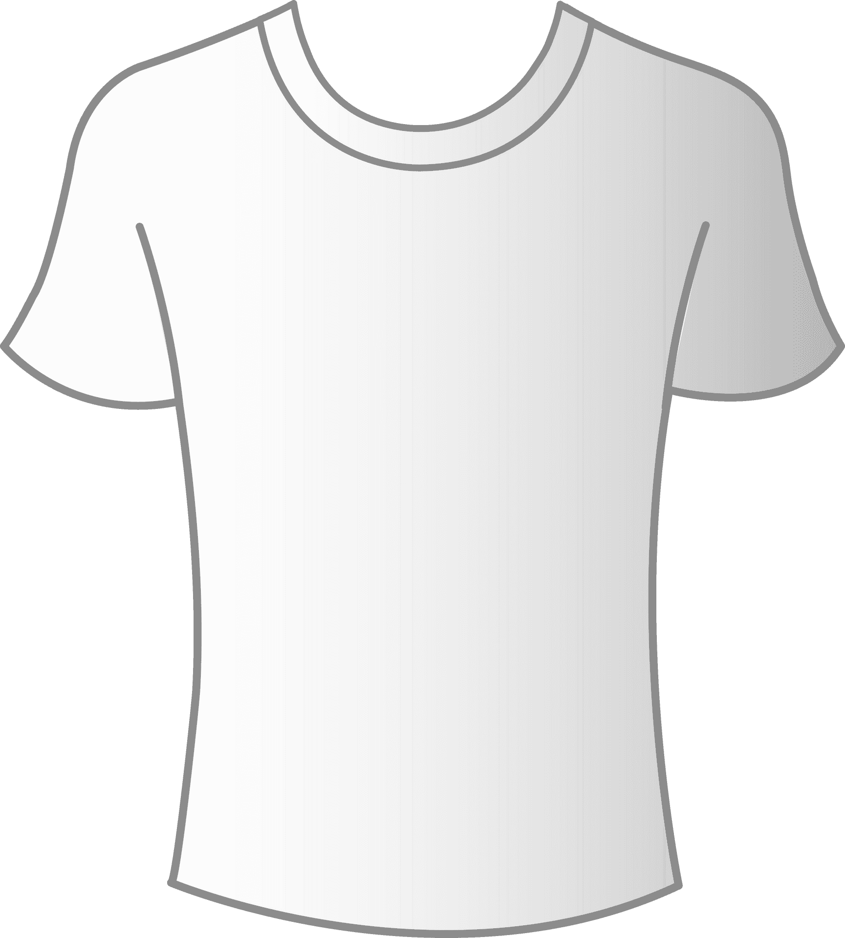 Blank White T Shirt Template PNG Image