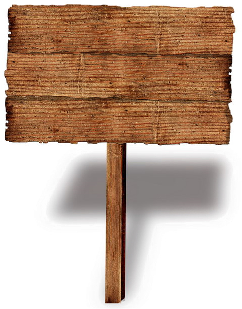 Blank Wooden Signpost.png PNG Image