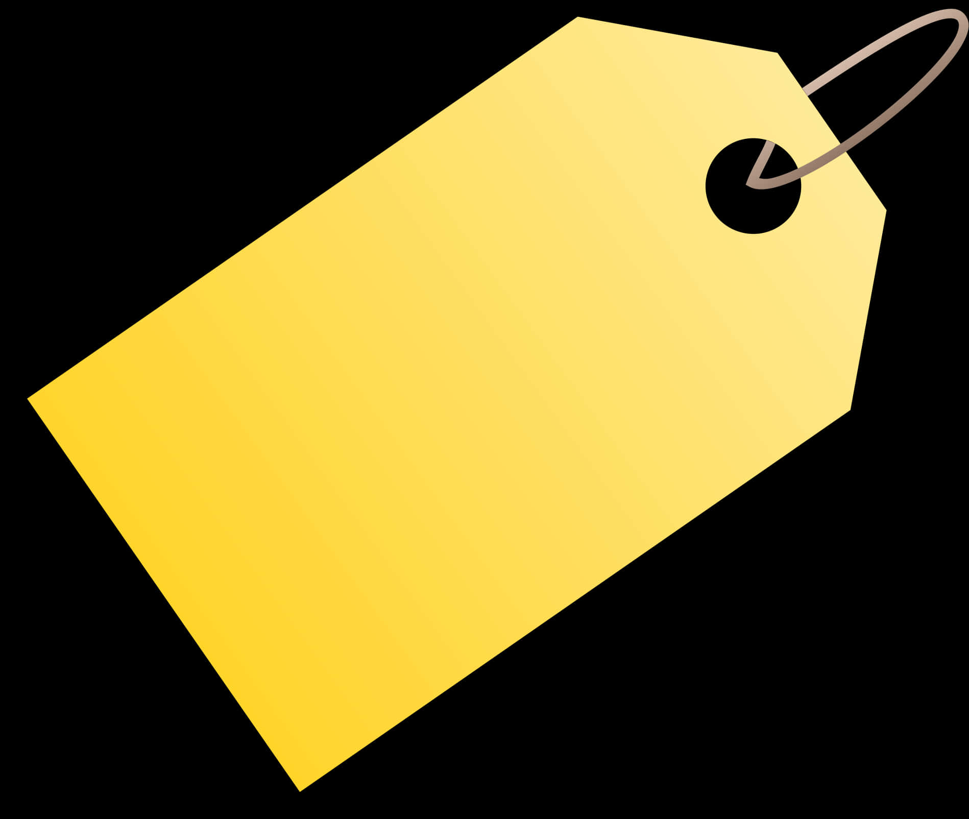 Blank Yellow Price Tag PNG Image