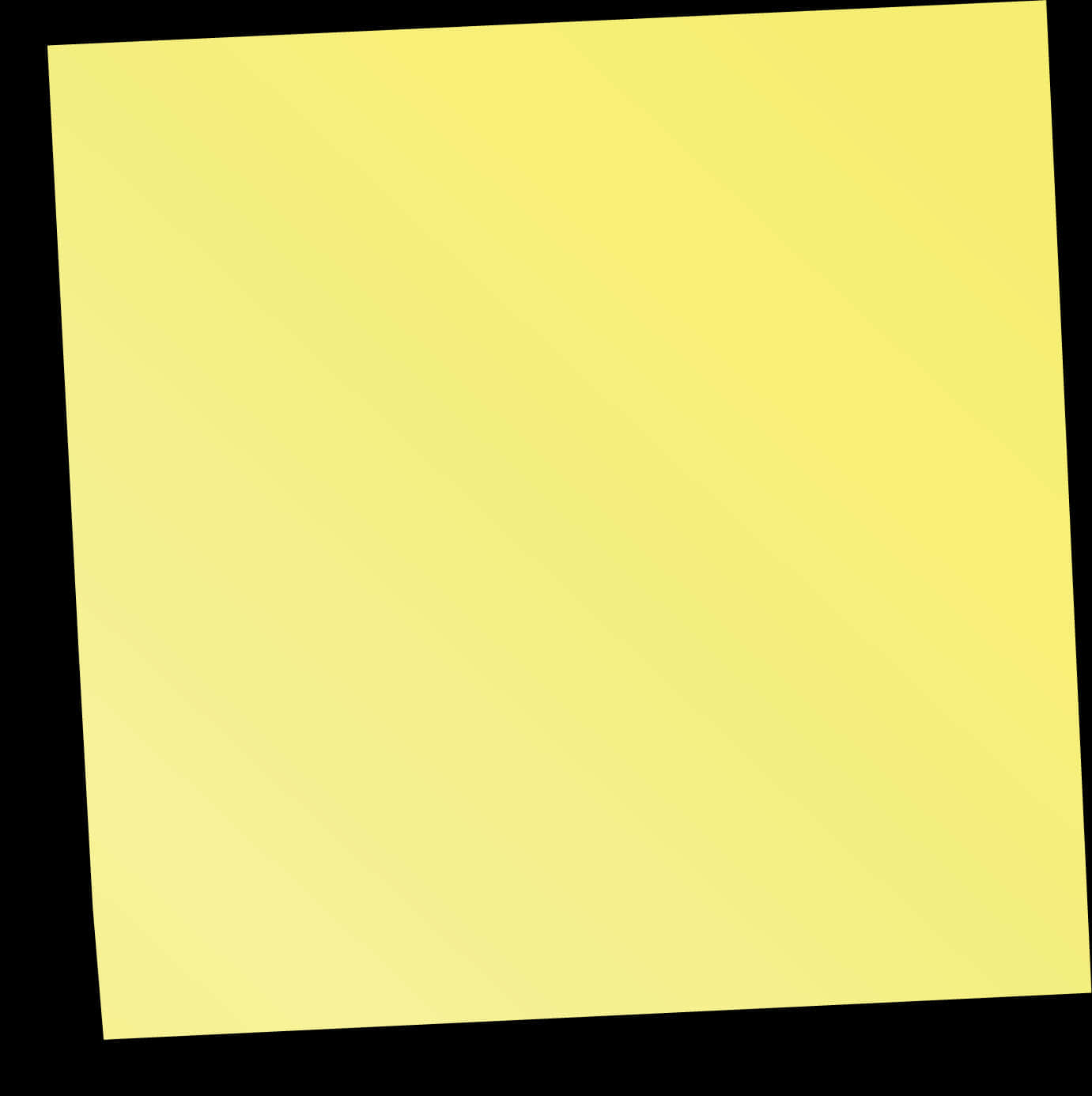 Blank Yellow Sticky Note PNG Image