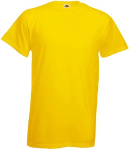 Blank Yellow T Shirt Template PNG Image