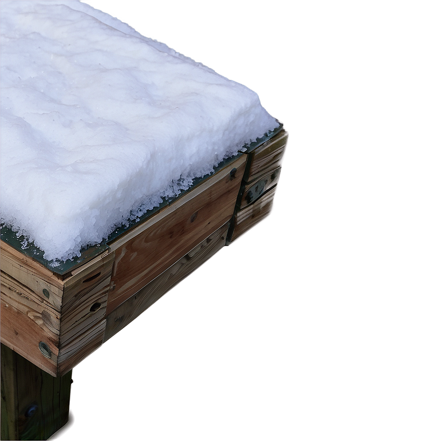 Blanket Of Snow Park Bench Png Lnx61 PNG Image