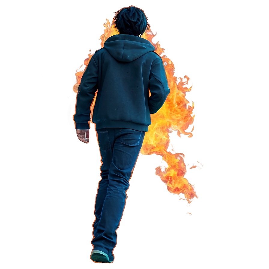 Blazing Fire Anime Style Png Ppc PNG Image