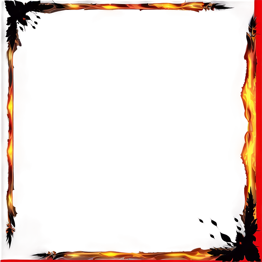 Blazing Frame Border Png Khm86 PNG Image