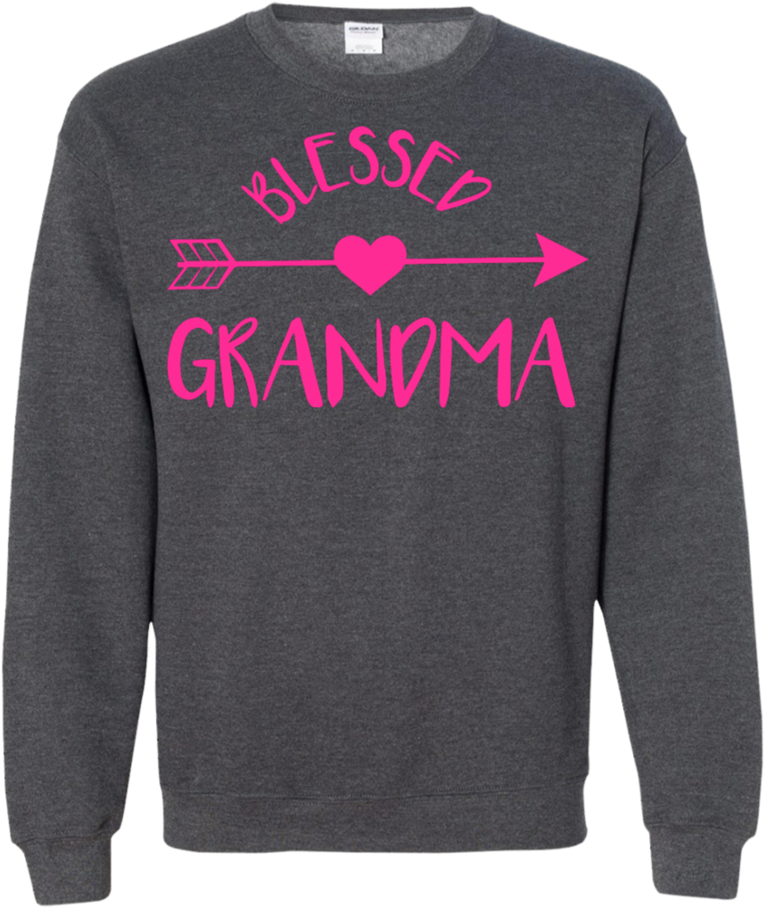 Blessed Grandma Sweatshirtwith Pink Arrow PNG Image