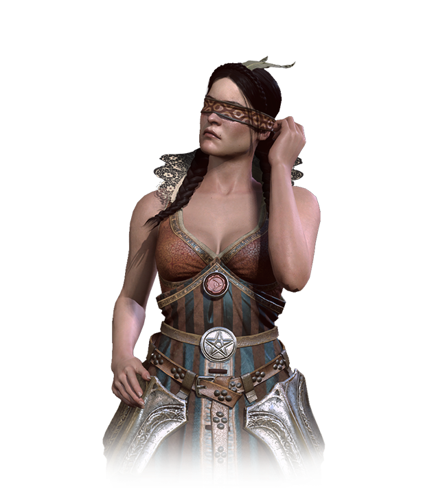 Blindfolded Fantasy Sorceress PNG Image