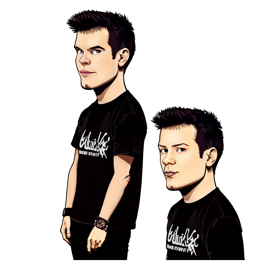 Blink-182 Band Cartoon Caricature Png Qni39 PNG Image