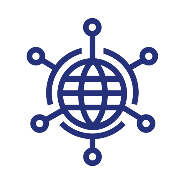 Blockchain Global Network Icon PNG Image