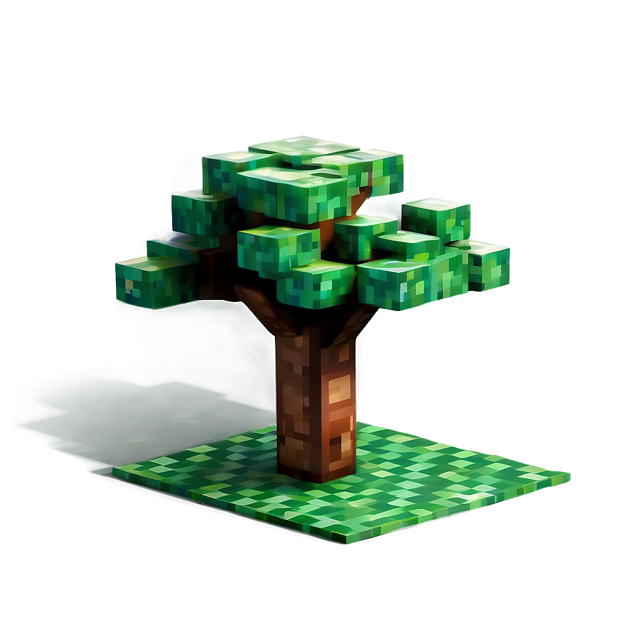 Blocky Tree From Minecraft Png Bcs56 PNG Image