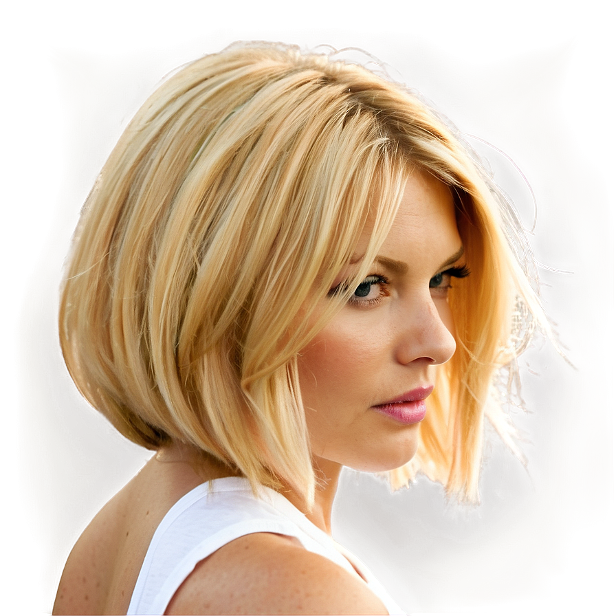 Blond Hair Bob Cut Png 06262024 PNG Image