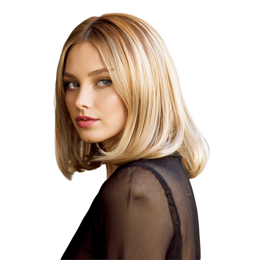 Blond Hair Bob Cut Png Ibf35 PNG Image