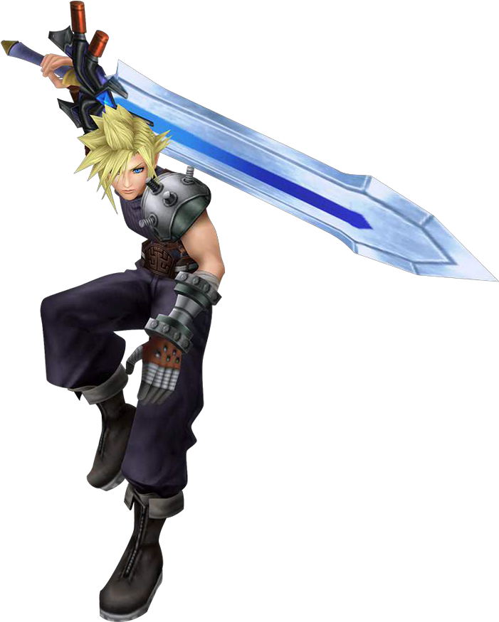 Blond Haired Warriorwith Giant Sword PNG Image