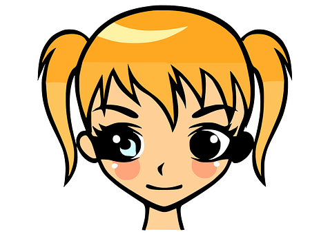 Blonde Anime Character Avatar PNG Image