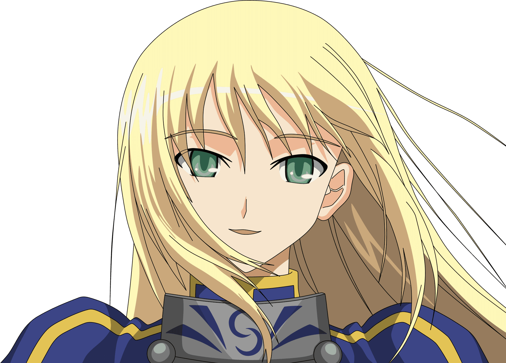 Blonde Anime Character Saber PNG Image