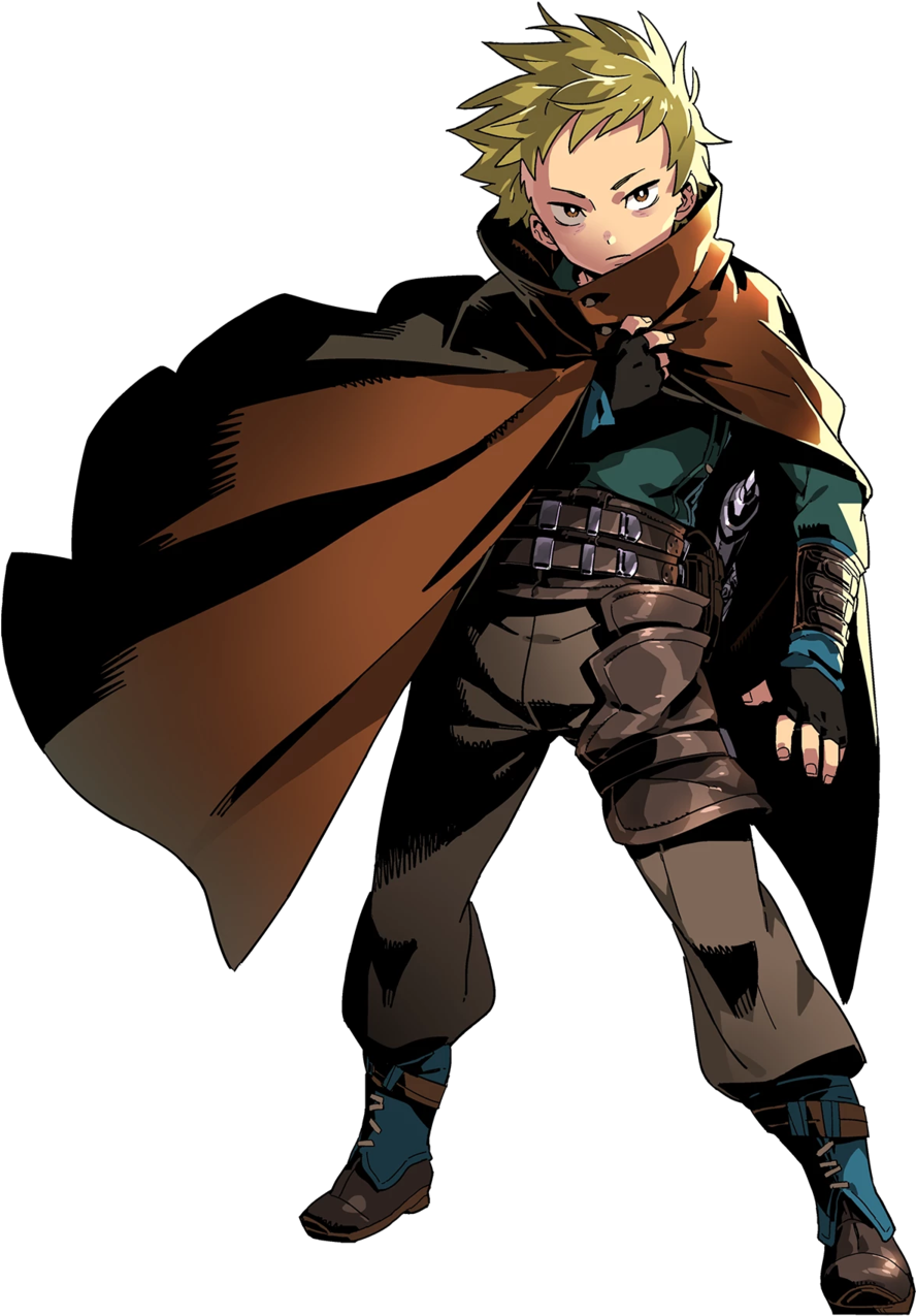 Blonde Anime Characterwith Cape PNG Image