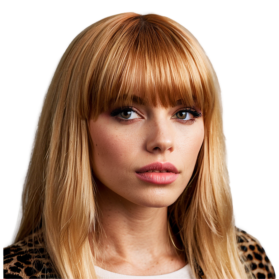 Blonde Bangs Fashion Png 06282024 PNG Image