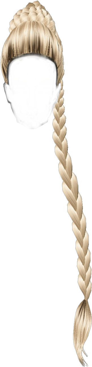 Blonde Braided Hairstyle Graphic PNG Image