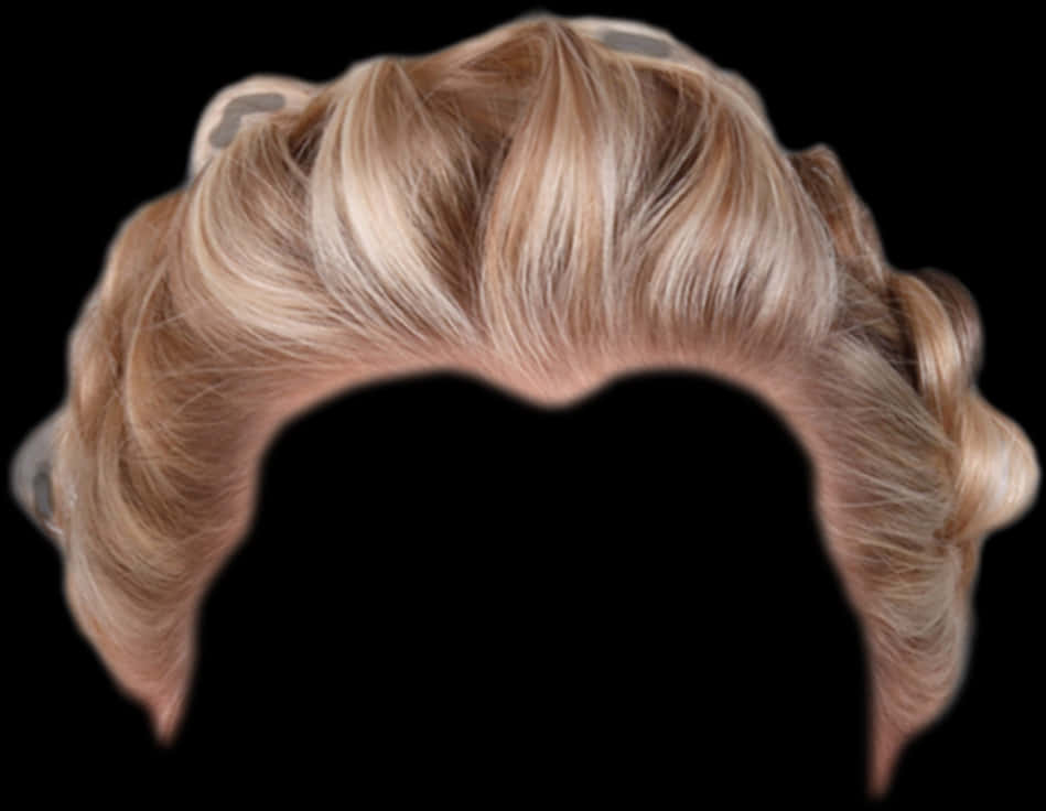 Blonde Braided Updo Hairstyle PNG Image