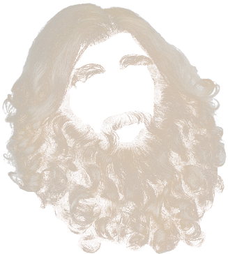 Blonde Curly Beard Illustration PNG Image