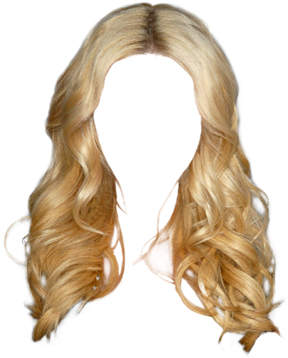 Blonde Curly Hairpiece Transparent Background PNG Image