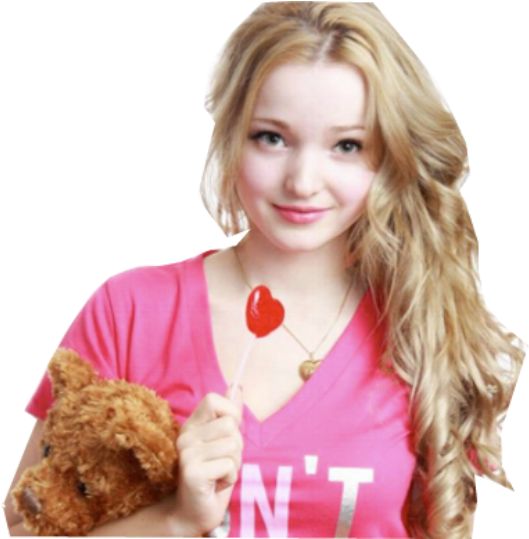 Blonde Girlwith Teddyand Lollipop PNG Image