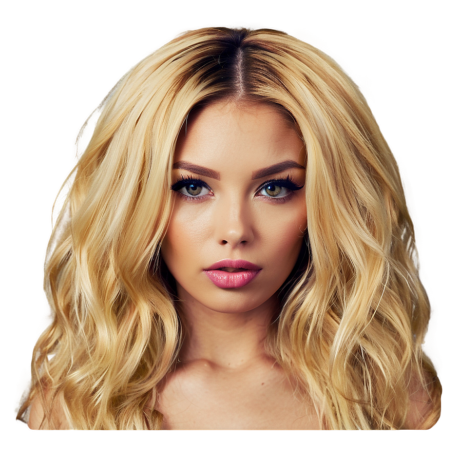 Blonde Hair Fashion Png Hhe PNG Image