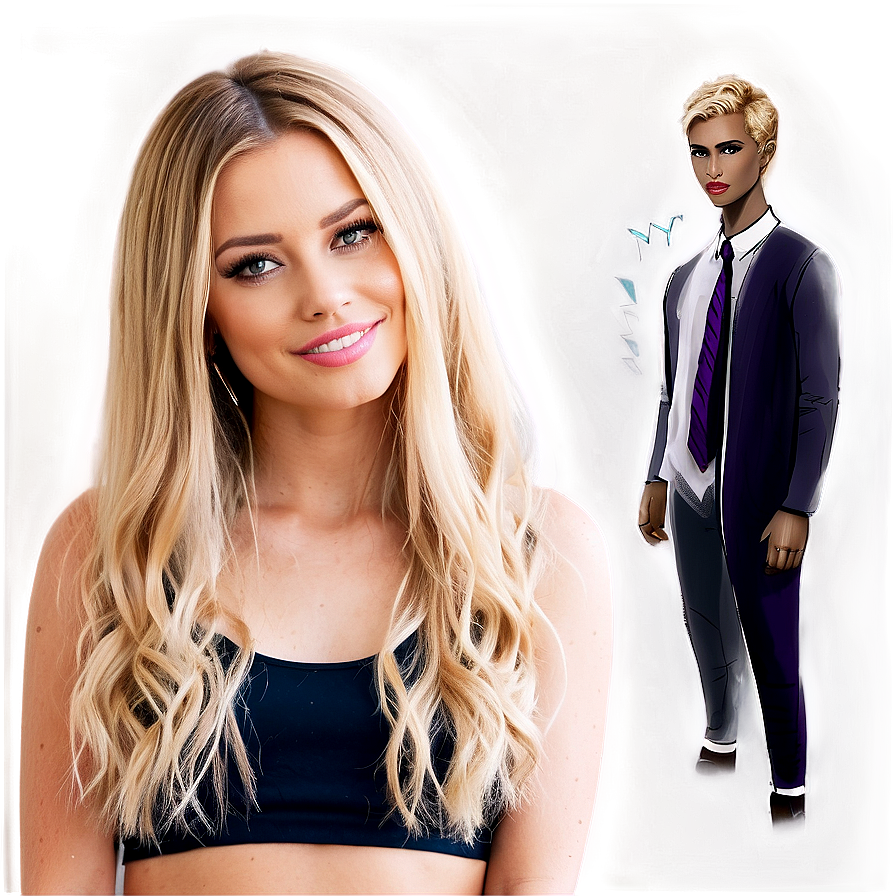 Blonde Hair Makeover Png 3 PNG Image