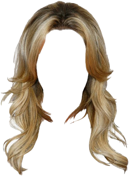 Blonde Hair Wig Transparent Background PNG Image