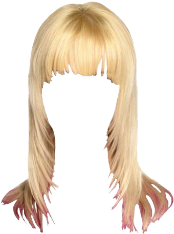 Blonde Hair Wig Transparent Background PNG Image