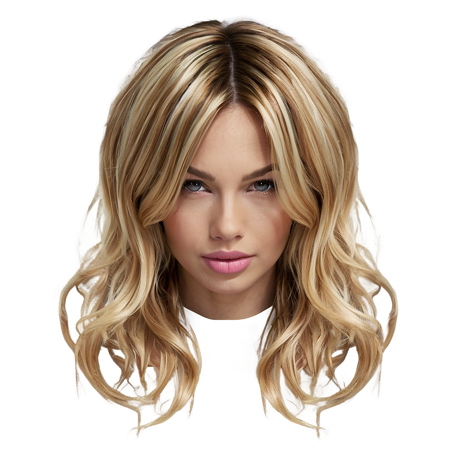 Blonde Hair With Highlights Png Rly53 PNG Image