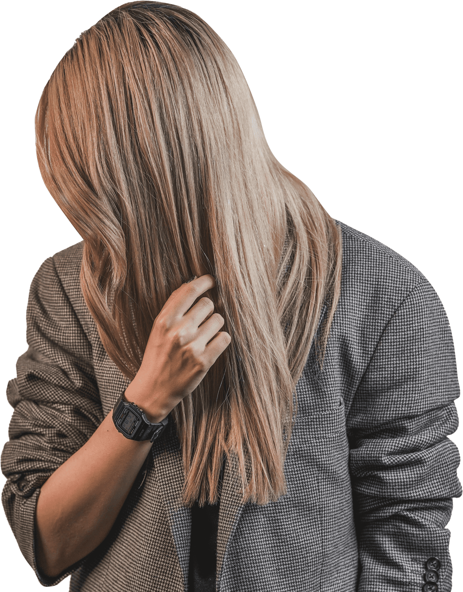 Blonde Hair Woman Profile PNG Image