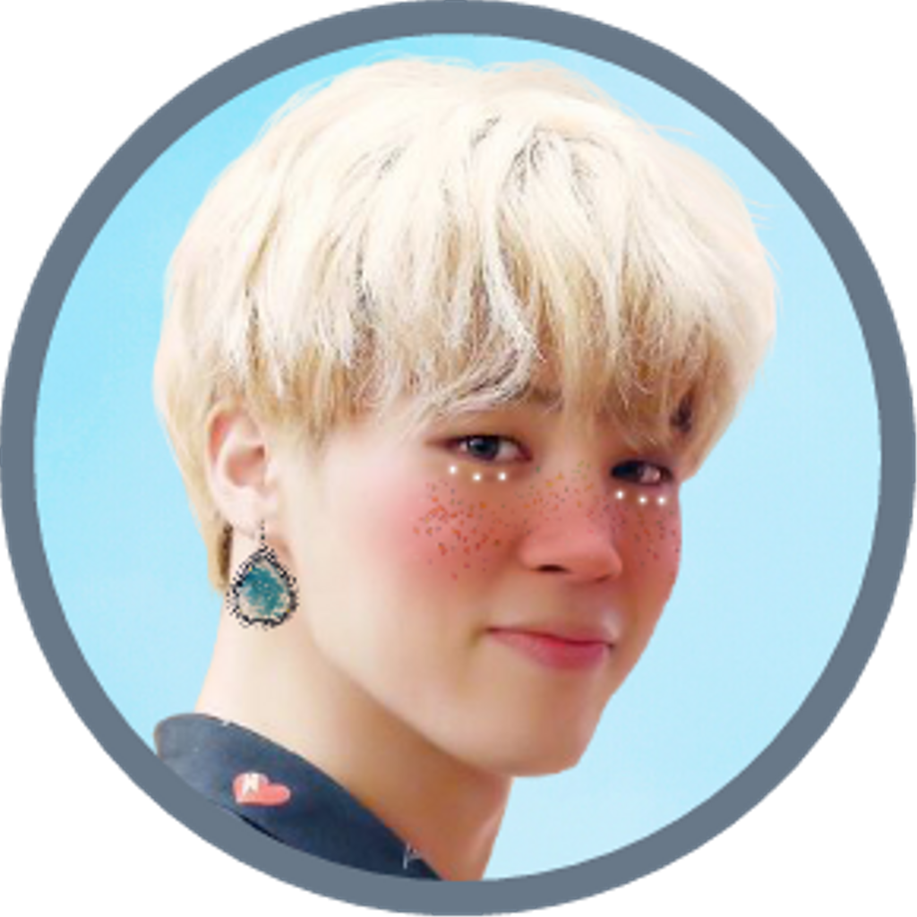 Blonde Haired Person Smiling Circle Portrait PNG Image