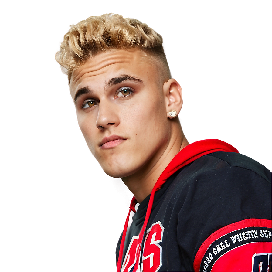 Blonde Haired Young Man Portrait PNG Image