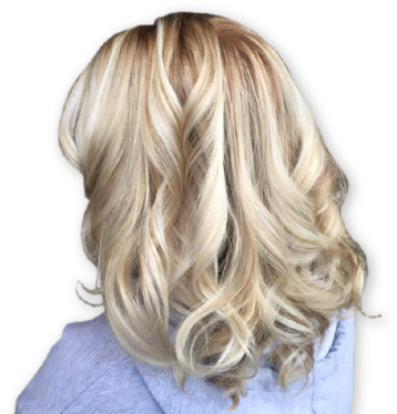 Blonde Wavy Hair Style PNG Image