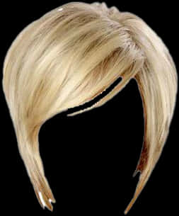 Blonde Wig Top View PNG Image