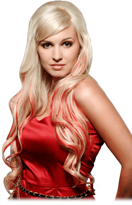 Blonde Woman Red Dress PNG Image