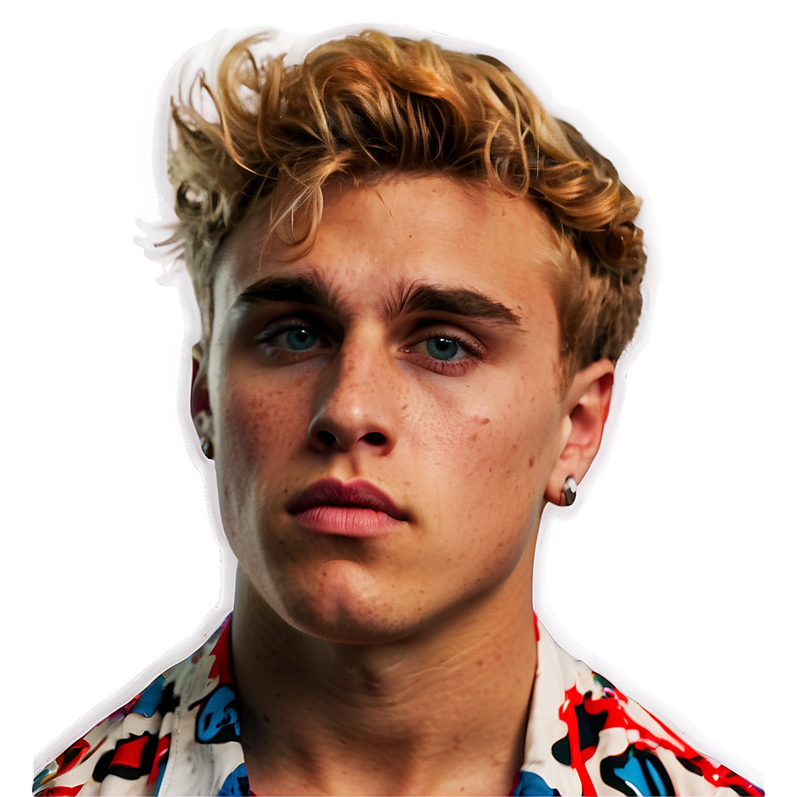 Blonde Young Man Portrait PNG Image