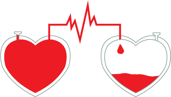 Blood Donation Heart Connection Graphic PNG Image