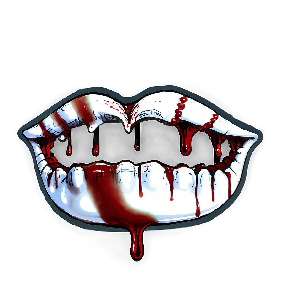 Blood Dripping Mouth Png Mgu64 PNG Image