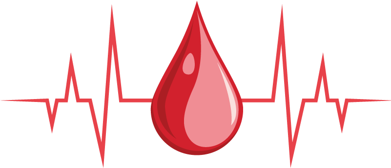 Blood Dropand Heartbeat Symbol PNG Image